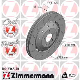 12 481 074 Bremsscheibe VA 100.3365.70 12 481 074 Bremsscheibe VA 100.3365.70