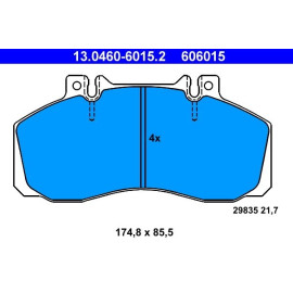 Bremsbelagsatz Db P. Vario 96-13 13.0460-6015.2