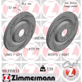 ZIMMERMANN Bremsscheibe 100.3358.53 ZIMMERMANN Bremsscheibe 100.3358.53