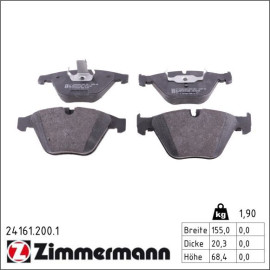 ZIMMERMANN Bremsbeläge 24161.200.1