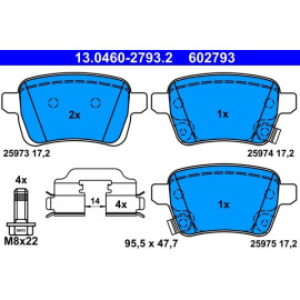 Bremsbelagsatz Opel T. Adam/Corsa 1.0-1.6 12 13.0460-2793.2