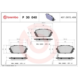 BREMBO Bremsklötze HA P 30 040