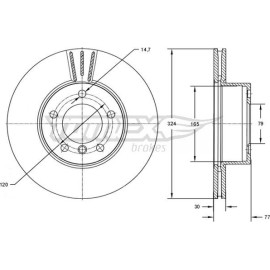 TOMEX brakes Bremsscheibe TX 73-15