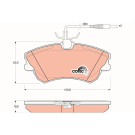 TRW Bremsbeläge Vorderachse GDB1270 TRW Bremsbeläge Vorderachse GDB1270