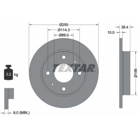 Textar Bremsscheibe 92134903 Textar Bremsscheibe 92134903