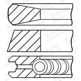 GOETZE ENGINE Kolbenringsatz 08-421600-00