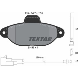 Textar Bremsbelagsatz 2143609 – 2 Verschleißsensoren Textar Bremsbelagsatz 2143609 – 2 Verschleißsensoren