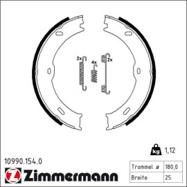 ZIMMERMANN Bremsbacken 10990.154.0