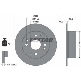 Textar Bremsscheibe 92138600 – 4-Loch