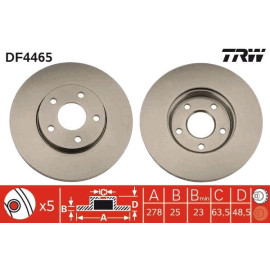 TRW Bremsscheibe Vorderachse DF4465