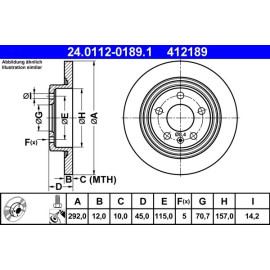 Bremsscheibe Opel T. Astra/Cascada/Zafira 1.3-2.0 Cdti 07 24.0112-0189.1