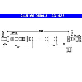 Bremsschlauch 24.5169-0590.3