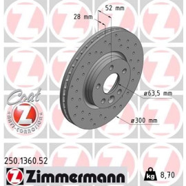 51 481 055 Sport Bremsscheibe VA Sport 250.1360.52 51 481 055 Sport Bremsscheibe VA Sport 250.1360.52