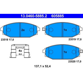 Bremsbelagsatz Hyundai P. Galloper 2.5 Td 98-03 13.0460-5885.2