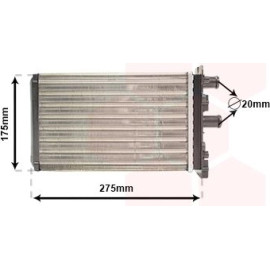 VAN WEZEL Wärmetauscher, Innenraumheizung 58006239