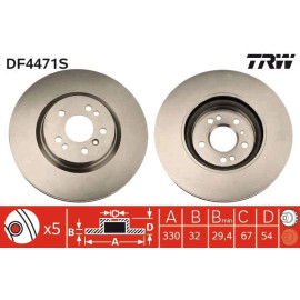 Bremsscheibe Db P. W164/W251 DF4471S