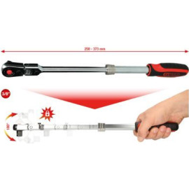 KS TOOLS Kniehebel-Teleskopknarre 1/2 CHROMEplus, 36 Zähne 914.3820