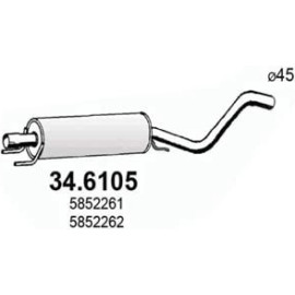 ASSO Mittelschalldämpfer 34.6105