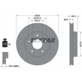 Bremsscheibe Jeep P. Wrangler 07 92253303