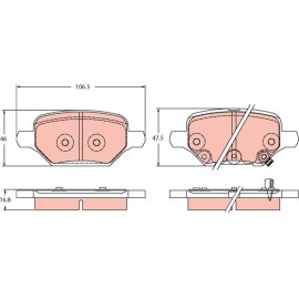 TRW Bremsbelagsatz GDB2406 TRW Bremsbelagsatz GDB2406