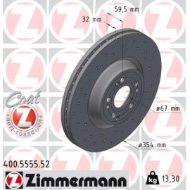 ZIMMERMANN Bremsscheibe 400.5555.52 ZIMMERMANN Bremsscheibe 400.5555.52