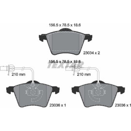 Bremsbelagsatz Vw P. T4 1.9-2.5 Tdi 97-00 2303401