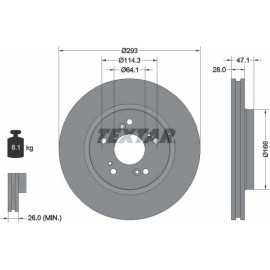 Bremsscheibe Honda P. Cr-V 07-/12 92184803 Bremsscheibe Honda P. Cr-V 07-/12 92184803