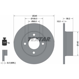 Textar Bremsscheibe 92026100 Textar Bremsscheibe 92026100