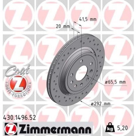 10 482 017 Sport Bremsscheibe HA Sport O 430.1496.52