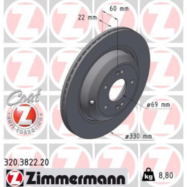 ZIMMERMANN Bremsscheibe 320.3822.20