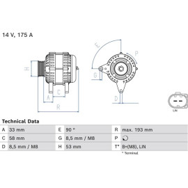 Lichtmaschine 0 986 081 850