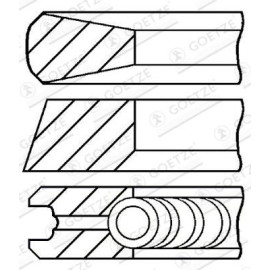 GOETZE ENGINE Kolbenringsatz 08-436700-00