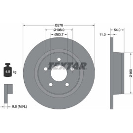 Textar Bremsscheibe 92124903 Textar Bremsscheibe 92124903