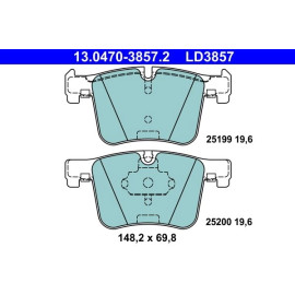 Bremsbelagsatz Bmw S. 1/2/3/4/X3/X4 11- Keramik 13.0470-3857.2