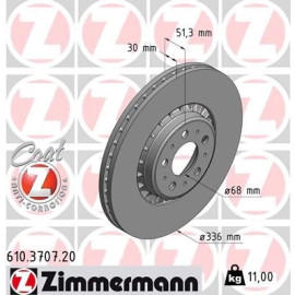 76 481 024 Bremsscheibe VA 610.3707.20 76 481 024 Bremsscheibe VA 610.3707.20