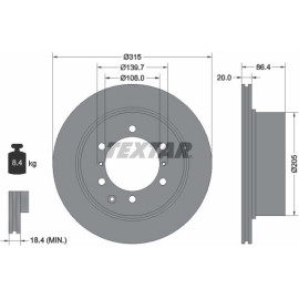 Bremsscheibe Hyundai T.Teraccan 01 92146703 Bremsscheibe Hyundai T.Teraccan 01 92146703