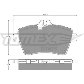 TOMEX brakes Bremsbelagsatz, Scheibenbremse TX 14-56