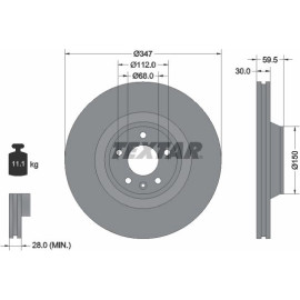 Bremsscheibe Vw P. A6 04- 347Mm 92132405