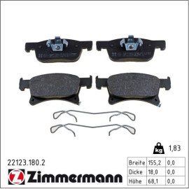 ZIMMERMANN Bremsbeläge 22123.180.2