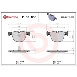 BREMBO Bremsklötze HA P 06 050