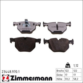 ZIMMERMANN Bremsbeläge 23448.970.1