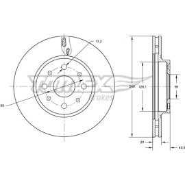 TOMEX brakes Bremsscheibe TX 73-73