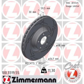 ZIMMERMANN Bremsscheibe 100.3319.55 ZIMMERMANN Bremsscheibe 100.3319.55