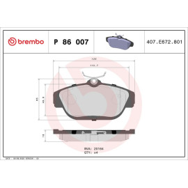 BREMBO Bremsklötze VA P 86 007