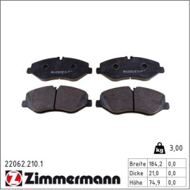 ZIMMERMANN Bremsbeläge 22062.210.1