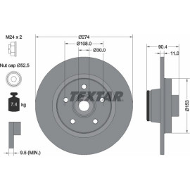 Bremsscheibe Renault T. Kangoo 1.2-1.6 16V 08- Set Mit Abs-Lager 92196203 Bremsscheibe Renault T. Kangoo 1.2-1.6 16V 08- Set Mit Abs-Lager 92196203