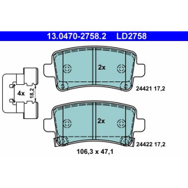 Bremsbelagsatz Opel T. Insignia 1.4-2.0 08- Keramik 13.0470-2758.2