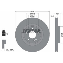 Bremsscheibe Kia P. Sorento 2.0-3.3 Gdi 13 92281803 Bremsscheibe Kia P. Sorento 2.0-3.3 Gdi 13 92281803