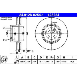 Bremsscheibe Bmw P. X3/X4 1.6-3.0 11 24.0128-0254.1 Bremsscheibe Bmw P. X3/X4 1.6-3.0 11 24.0128-0254.1