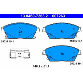 Bremsbelagsatz Opel P. Astra J 09-/Zafira C 11- Scheibe 300Mm 13.0460-7263.2
